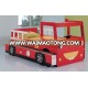 2014 lovely kids fire engine bunk bed is design for children in E1 MDF board and colorful painting