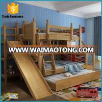 European design wooden bunk bed with children's slide,double bunk bed for children